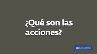 ¿Qué es una acción [upl. by Vladimir]