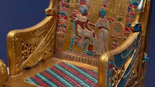 A reproduction of Tutankhamuns throne [upl. by Aiblis]