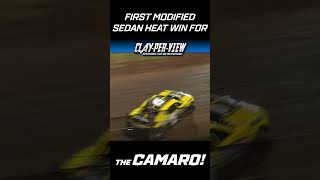 CPV SHORTS  Camaro Wins First Modified Sedan Heat Race speedway camaro speedwaysedans [upl. by Asiek998]