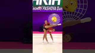 😮 Impressive MOVES In Aerobic Gymnastics shorts [upl. by Anawak]