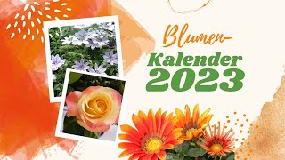 Canva Monatskalender Blumen 2023  Wandkalender A4 zum Ausdrucken oder digital verwenden [upl. by Ashil]