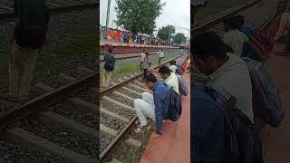 Train running status video viral  shorts video YouTube status video  sarnjeevi exprees train [upl. by Tilagram988]