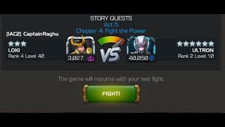 Act 546 Ultron vs 3 Star Loki  5 Star Crystal Opening  Marvel Contest Of Champions [upl. by Nrev905]