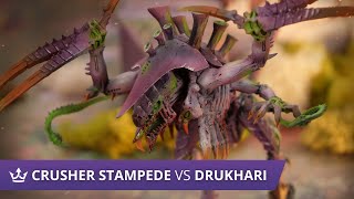 Tyranids vs Drukhari  Crusher Stampede vs Thicc City  Warhammer 40k 9th Edition Battle Report [upl. by Tomkins41]