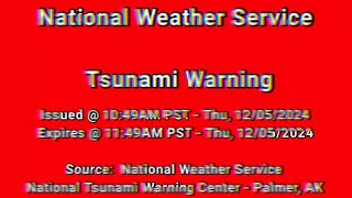 EAS  NOAA Weather Radio Simulation Tsunami Warning for Oregon amp California  Thu 12052024 [upl. by Amaty]