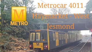 Tyne and Wear Metro  Metrocar 4011 Haymarket  West Jesmond [upl. by Timus]