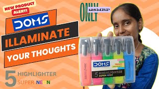 DOMS Highlighter Set A Colorful Review by Neh and Dev [upl. by Mendie]