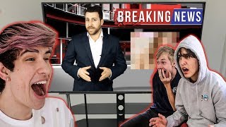 HIS LEAKED PHOTOS ON THE NEWS PRANK [upl. by Docile643]