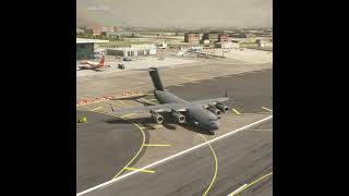 mesmerizing dashing action of C17 aircraft taking off from Gibraltar [upl. by Esdnil421]