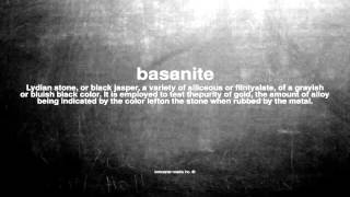 What does basanite mean [upl. by Mcgean138]