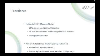 World Continence Week 2023 MAPLe Webinar Post Natal Rehabilitation Gillian McCabe [upl. by Ettigirb]