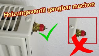 Heizungsventil klemmt Stift federt nicht  Ventil gangbar machen  Heizkörper Thermostat reparieren [upl. by Elrahc]