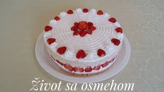 Osvežavajuća Ledena Torta sa Jagodama Recept  Život sa osmehom [upl. by Aridatha]