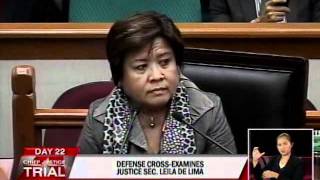 Cross examination of Justice Secretary Leila De Lima [upl. by Ecinahc]