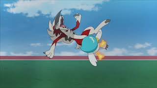 Pokemon Horizons  Lycanroc Midnight Form Vs Quaxly English Dubbed [upl. by Faye546]