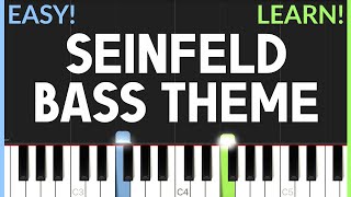 Seinfeld Bass Theme  EASY Piano Tutorial [upl. by Olenka]