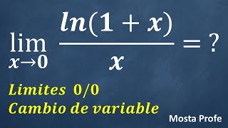 Limite indeterminado 00 de logaritmo natural lnx por cambio de variable factorización y definición [upl. by Nathanial]