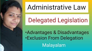 Delegated LegislationAdministrative Law in MalayalamExclusion from delegationRule of law [upl. by Neerol]