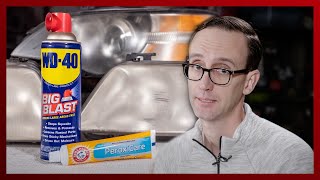 Headlight Restoration with WD40 amp Toothpaste HACKS TESTED [upl. by Cyndia628]