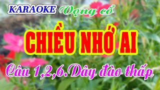 KARAOKE CHIỀU NHỚ AI  Câu 126 Dây đào thấp [upl. by Isherwood]