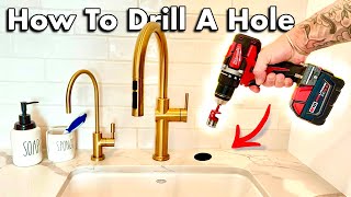 How to Drill Holes into Quartz amp Granite Counter [upl. by Egreog]