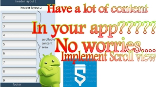 11How to implement Scroll view in SketchwareAndroid Tutorial [upl. by Foskett390]