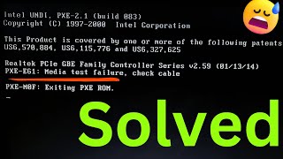 PXEE61 Media test failure check cable  PXEM0F Existing PXE ROM [upl. by Oijimer]