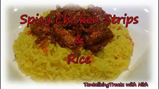 Spicy Chicken Strips and Rice by quotTantalizingTreatz with Nishquot [upl. by Ottie]