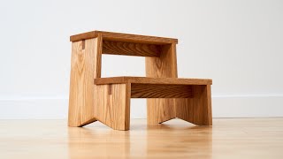 Making a Seriously Solid Step Stool  Woodworking [upl. by Endys]