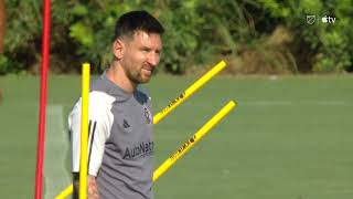 Lionel Messi takes part in 1st Inter Miami training session [upl. by Tamera627]