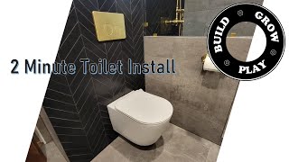 2 Minute Toilet Install  Wall Hung Toilet [upl. by Torruella108]