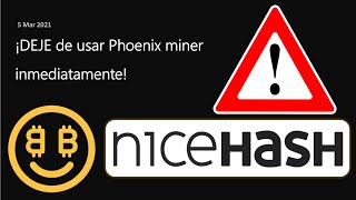 DEJA DE USAR PHOENIX MINER INMEDIATAMENTE [upl. by Slavin]