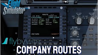 FlyByWire A32nx  Company Routes  Store Company routes in the MCDU [upl. by Hanselka]