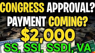 CONGRESS APPROVAL 2000 PAYMENT COMING SOON 1886 INCREASE COMING THIS NOVEMBER FOR ALL SSI SSDI [upl. by Aland]