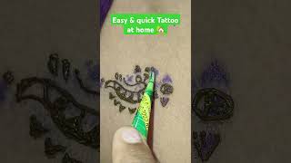 Henna Tattoo temporary tattoo at home hennatattoo temporarytattoo stampfactory [upl. by Mellitz]