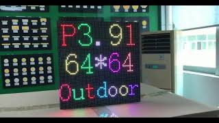 Waterproof 64x64 Pixels P391 Outdoor LED Display Module LED Panel [upl. by Nettirb]