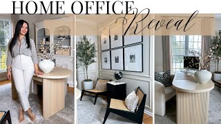 NEW HOME OFFICE MAKEOVER REVEAL  TRANSITIONAL MODERN DESIGN  2024 [upl. by Fagin]