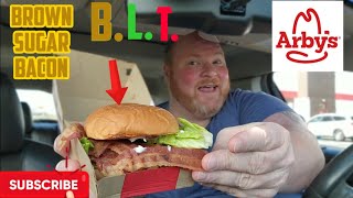 Trying Arbys New brown sugar BLT MukbangReview 🥓🥬🍅 [upl. by Llerej]