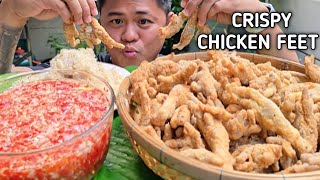 CRISPY CHICKEN FEET  MUKBANG PHILIPPINES  TOL BULOY MUKBANG [upl. by Amle]