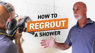 Regrouting a Shower with the Mini Grinder Trade  Arbortech Tools [upl. by Berty819]