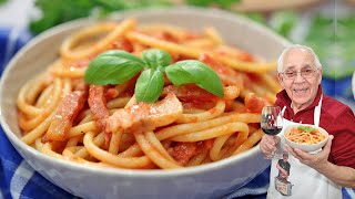 Bucatini allAmatriciana Recipe [upl. by Troyes854]