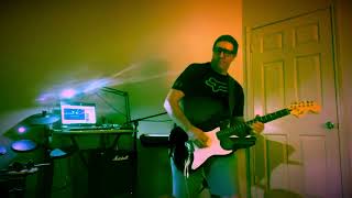 My first try playing a guitar solo to Pink Floyd Comfortably Numb backing Track 🤔🎸🙈 [upl. by Fiden]