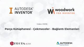 WoodWork for Inventor  Video 36  Çekmeceler ve Bağlantı Elemanları Yerleştirme [upl. by Silas948]