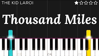 The Kid LAROI  Thousand Miles  EASY Piano Tutorial [upl. by Marcos778]