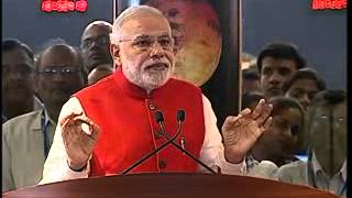 PM Modi congratulates ISRO on its resounding Mangalyaan success Full Speech [upl. by Alvie211]