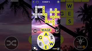 Wordscapes Coast 1  Wordscapes Answers [upl. by Rosenquist]