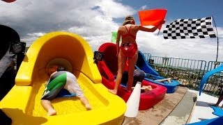 GoPro Point of View at Wet N Wild Orlando Slide Aqua Drag Racer [upl. by Helbon]