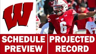 Wisconsin Football 2024 Schedule Preview amp Record Projection [upl. by Ahseinar]