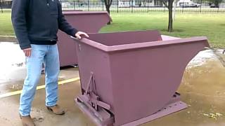 WALK THROUGH SelfDumping Hopper Self Dumping Equipment TiltTray Dumpsters Container [upl. by Nnaael]