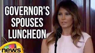 First Lady Melania Trump Delivers Remarks at the Governors Spouses Luncheon  Mango News [upl. by Jammal551]